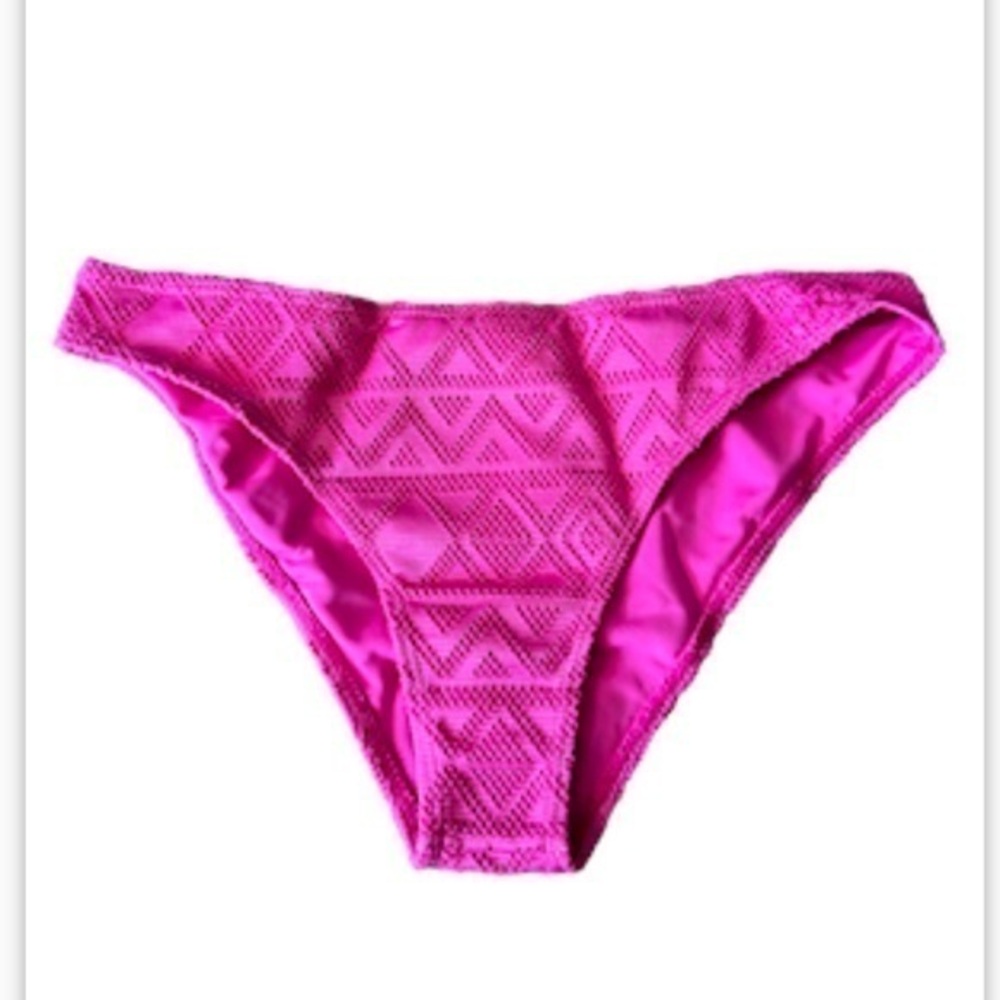 JUNIORS pink orchid crochet bikini bottoms size XL